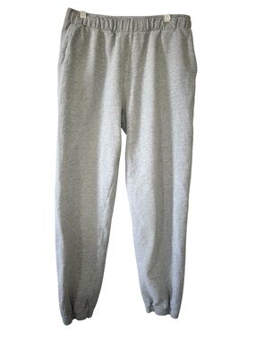 Buck Mason Men’s Heather Gray Drawstring Waist Lounge French Terry Sweatpants-XS